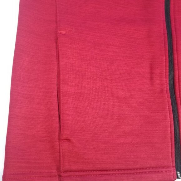 Running Room Fit Wear Thermal Vest Large Red Full Zip Reflective logos Pockets - Picture 12 of 15